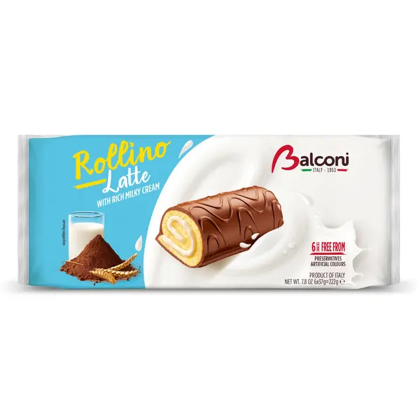 ROLLINO MILK - PUNJENI MEKANI BISKVIT 222 g-0