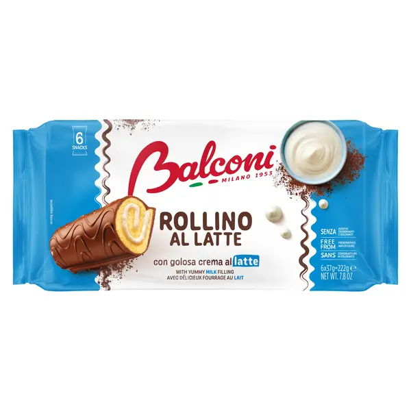 ROLLINO MILK - PUNJENI MEKANI BISKVIT 222 g-0