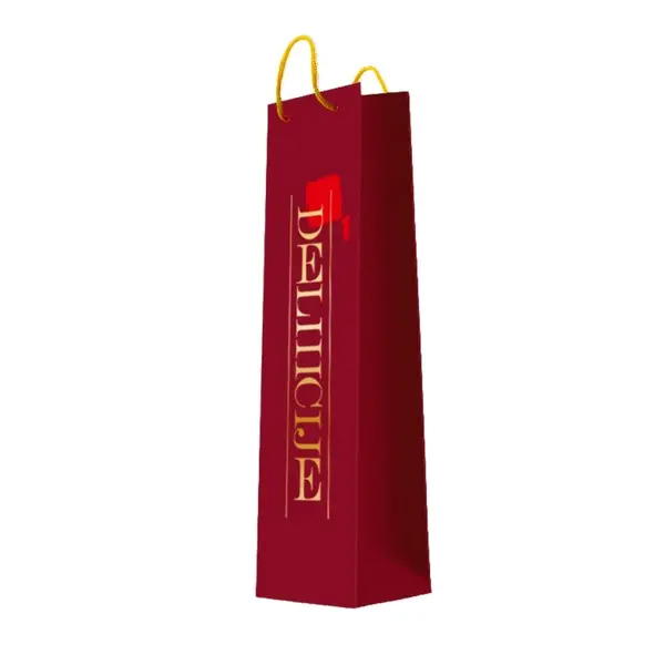 GIFT BAG FOR BOTTLES - BURGUNDY-0