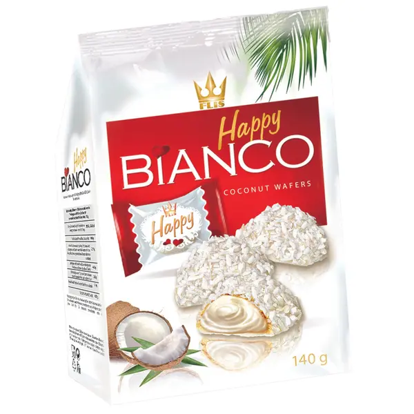 HAPPY BIANCO - VAFEL S KOKOSOM 140 g-0