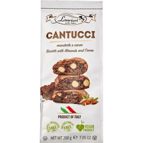 CANTUCCI - KEKSI S BADEMOM I KAKAOM 200 g-0