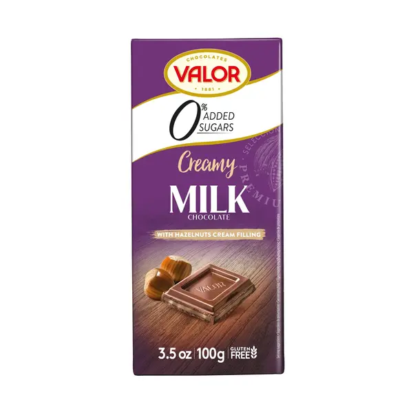 SUGAR-FREE MILK CHOCOLATE WITH HAZELNUT CREAM-0