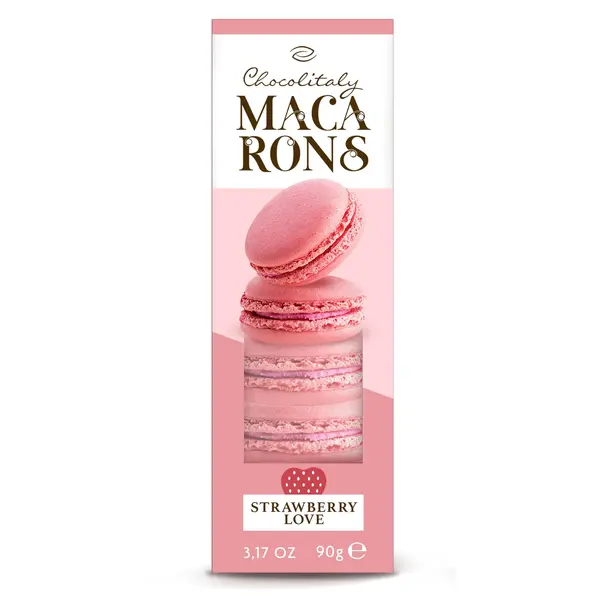 MACARONS PUNJEN KREMOM S OKUSOM JAGODE-0