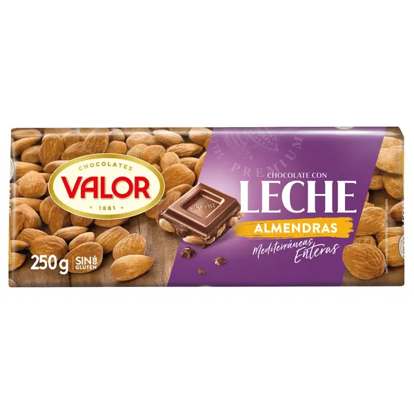 MILK CHOCOLATE GLUTEN-FREE - ALMOND 250 G-0